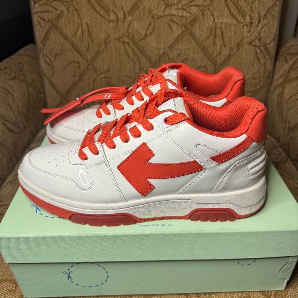 Size 42 EU (9 US) - Off-White Out of Office Gloss ' White,‎ Red ' With Box